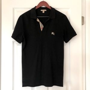Burberry Brit Check Polo, Size XS Black